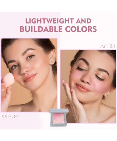 Buy Natural Face Blush Foundation #03 - Brightening & Moisturizing Glittering Powder | International Shipping Available - Buy Online on GoSupps.com