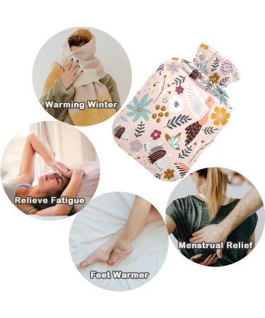 Naanle Floral Kolibri 1L Heat Bottle with Transparent Bag - Hot Water Bottle for Bed & Pain Relief - Hand & Foot Heat Therapy - Buy Online on GoSupps.com