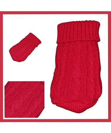 Chihuahua Clothes Puppy Dog Coat Knit Jumper Cosy Teacup Smaller Breeds XXXS Tiny Toy Miniature Dogs (XXXS RED) 3XS (Pack of 1) - RED - Buy Online on GoSupps.com