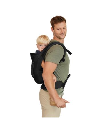 LLLbaby 3-in-1 Ergonomic CarryOn Airflow - Toddler Carrier - with Lumbar Support & Breathable Mesh - for Children 25-60 lbs - Perfect for Hiking, Travel and Everyday Family Events - Black