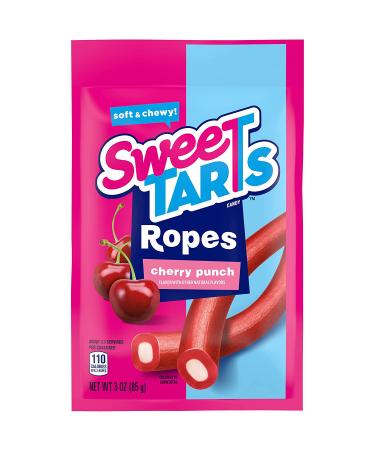 SweeTARTS Soft and Chewy Ropes Cherry Punch 3.0 OZ - Pack of 12 | Cherry Candy Snack - 3 Ounce - Buy Online on GoSupps.com