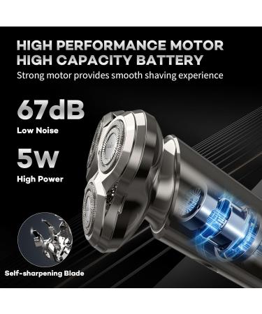Men's 3D Rechargeable Electric Shaver - Waterproof Rotary Razor for Face, Anti-Pinch Technology - Ergonomic Design for Easy Use at Home or Travel - Buy Online on GoSupps.com