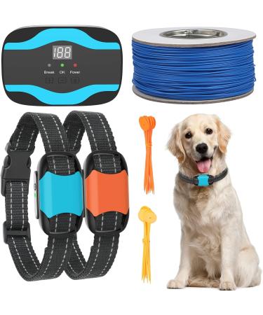 Electric Dog Fence Wired Pet Containment System 656Ft Electric Fence for Dogs Adjustable Vibration & Rechargeable Underground/Aboveground 2 Waterproof Shock Training Collars Receiver Tone Correction - Buy Online on GoSupps.com