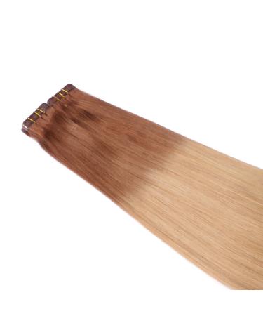 Tape In Hair Extensions #12/26 Ombre - 40cm - 100% Remy Real Hair - 30 Bricks - Tress by Novon - Buy Online on GoSupps.com