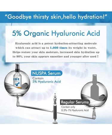 100% Pure Hyaluronic Acid Serum with Vitamin C & E - Hydrate Moisturize & Plump Skin | Anti-Aging Face Neck & Body Serum - 2 Oz - Buy Online on GoSupps.com