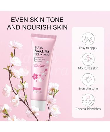Sakura BB Cream Foundation Tone Up Cream Age Perfect BB Cover 3 IN 1 Moisturizer - Primer - Foundation Natural Toning Light Cream Cover Blemishes Oil Control Pore Invisible Hydrating - Buy Online on GoSupps.com