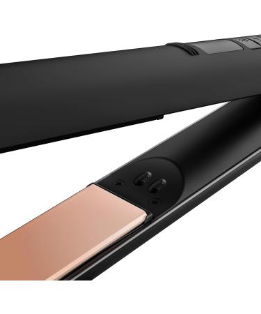 Grundig Naturashine HS 7030 Hair Smoothing Flat Iron & Hairstyler - Ionic Ceramic Plates 130 C to 230 C Hair Protection Mode - Black/Rose Gold - Buy Online on GoSupps.com