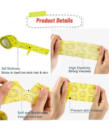 Xinnian Self-Adhesive Bandage - 12 Rolls Elastic Cohesive Fixing Bandage for Animals & Humans - Ideal for Finger Wrist Ankle Compression & Swelling - 5cm x 4.5m - Buy Online on GoSupps.com