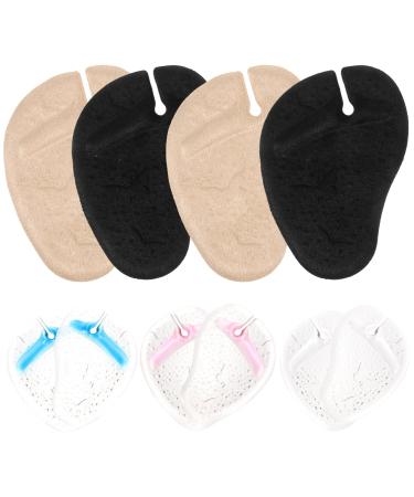 GLEAVI Metatarsal Cushion Red Slippers 5 Pairs Gel Metatarsal Pads Non-Slip Shoe Cushion Forefoot Cushion Inserts Foot Pads Non-Slip Forefoot Cushion Self Adhesive Thong Pads Red Sandals