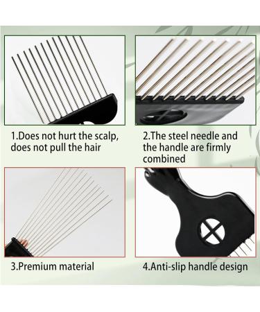 3 Metal Afro Combs Set for Thick, Wavy, and Tangled Hair - Ideal for Afro Hair Styling at Home or Salon - Buy Online on GoSupps.com