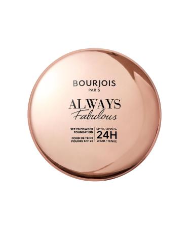 Bourjois Always Fabulous 100 Rose Ivory Foundation Powder Lightweight Formula Long-Lasting Up to 24 Hours SPF 20 Hyaluronic Acid Natural Matte Finish 7 g