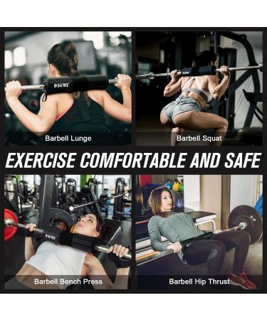 G4Free 9Pcs Barbell Pad Set for Squat, Hip Thrusts, Lunges - Olympic Bars with Gym Ankle Straps, Hip Resistance Bands, Lifting Strap, Carry Bag - Black - Buy Online on GoSupps.com