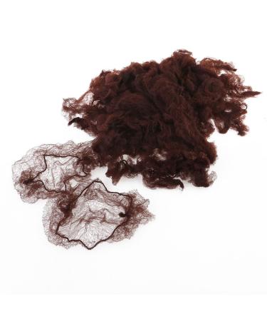 40 Pieces Coffee 50cm Invisible Hair Net Elastic Mesh Hair Bun Nets Bun Cover For Gym Ballet