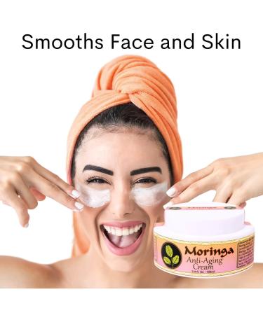 Moringa Anti Aging Cream 13 Natural Herbs with Antioxidants 3.4 oz - Buy Online on GoSupps.com