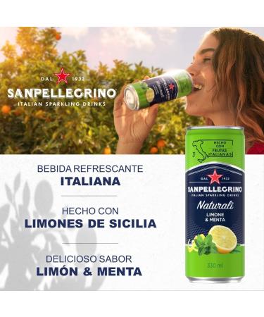 SanPellegrino Naturali Natural Mineral Water with Lemon and Mint Flavor Gas 6x33cl - Buy Online on GoSupps.com