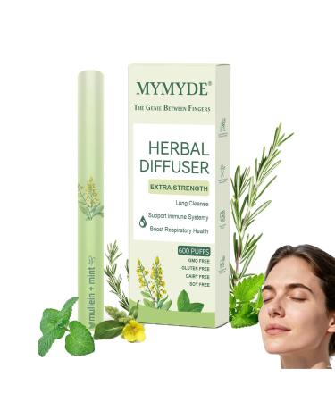 MYMYDE Herbal Diffuser Sticks Upgraded - Thyme & Mint Extract - Designed for Lung Detoxification and Oral Freshness - Soothing Relaxation Sticks - Your Choice for Health and Aromatherapy