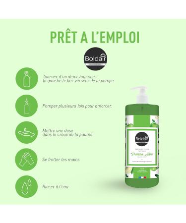  Boldair BOLDAIR - Apple and Aloe Hand Wash - Cleansing Moisturizing and Softening Formula - 500ml - Made in France - Buy Online on GoSupps.com