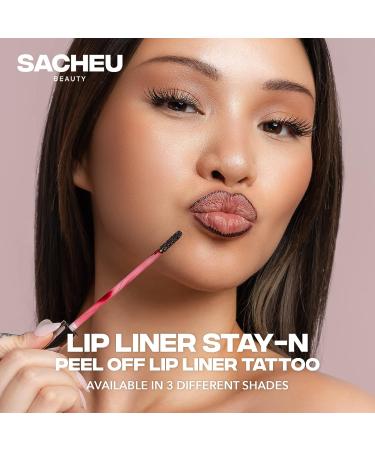 Sacheu Peel Off Lip Stain with Hyaluronic Acid & Vitamin E - Long Lasting Tattoo Lip Liner in p-INKED Shade - For All Skin Types | 1 Pack - Buy Online on GoSupps.com