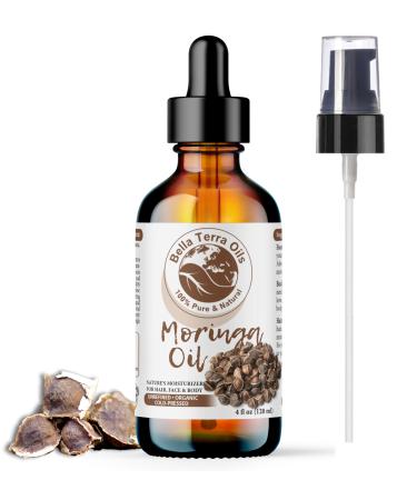 Bella Terra Oils - Organic Moringa Seed Oil 2oz - A Blend of Nature's Best High in Oleic Acid & Vitamin E For a Touch of Luxurious Smoothness 2 Fl Oz (Pack of 1)