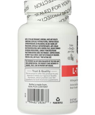 365 by Whole Foods Market L Tyrosine 500Mg 100 Capsules 100 Count (Pack of 1) - Buy Online on GoSupps.com