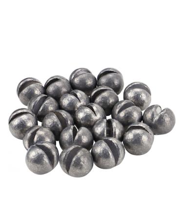 Beoccudo Split Shot Sinkers Fishing Weights, Large Size 15g/7g/4g Removable Round Fishing Line Weights Saltwater Freshwater 1/2-Ounce, 20 Pcs