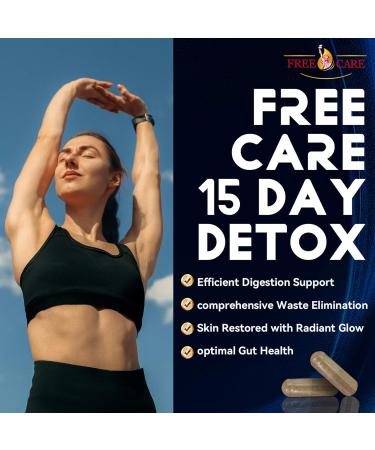 FreeCare Colon Cleanse 15+5Day Upgrade,Advanced Gut Cleanse Detox for Women & Men Fast Natural Laxative for Constipation Relief with Cascara Sagrada, Psyllium Husk, Senna Leaf & Probiotics, Non-GMO - Buy Online on GoSupps.com