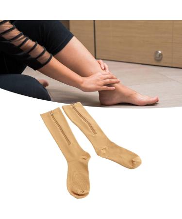 Zerodis Compression Stockings for Women 15-20 mmHg Zipper Design Varicose Veins Support S/M Size Enhance Blood Circulation - Buy Online on GoSupps.com