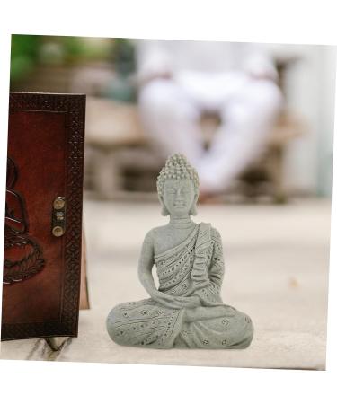 LIFKICH Imitation Stone Buddha Statue Buddhism Statue Buddha Ornaments Miniature Buddha Sitting Buddha Statue Buddha Zen Statue Office Decor Home Decor for Buddhist China Aquarium Resin Picture 2 12.00X8.30X6.00CM - Buy Online on GoSupps.com