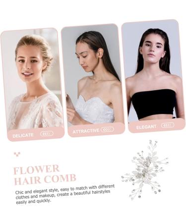 Angoily Rhinestone Hair Comb Bridal Comb Crystal Hair Crystal Barrette Wedding Rhinestone Hair Clip Flower Hair Clips for Women Wedding Hair Comb - Buy Online on GoSupps.com