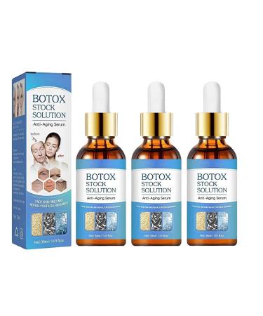 Botox Stock Solution Facial Serum  2023 Newest Youthfully Botox Face Serum  Instant Face Lift Cream  Hydrating Face Serum  Dark Spot Corrector & Anti-Aging Collagen Serum for Women  Fade Fine Lines Essence 30ml (3pcs)