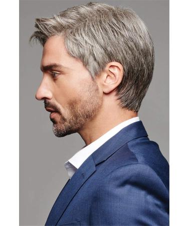 Fleurapance Men's Short Grey Wig | Natural Look Synthetic Fiber Wig for Daily Wear - International Shipping Available - Buy Online on GoSupps.com