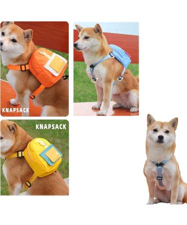 Yealay Dog Saddlebag Outdoor Dog Poop Bag Dispenser Treat Pouch Dog Saddle Bag Backpack Harness with Lead D-Ring Small Medium Dogs to Wear Saddle Bags for Hiking Travel Camping Training M Orange - Buy Online on GoSupps.com