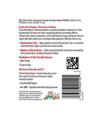 Earth's Best Organic Toddler Electrolyte Solution - Apple Orange, 1L (Pack of 4) | Hydration for Kids - Buy Online on GoSupps.com