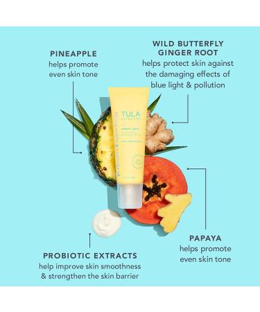 TULA Protect + Glow Sunscreen Gel SPF 30 | Non-Greasy, Reef-Safe & Pollution Protection - Buy Online on GoSupps.com
