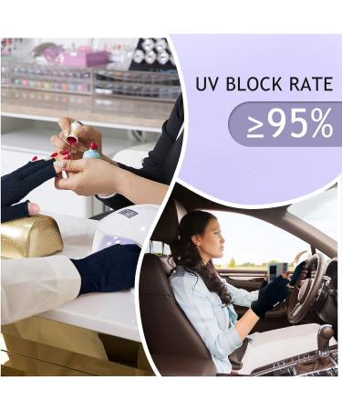 MIG4U 3 Pairs Fingerless Moisturizing Gloves | Half Finger Beauty Glove for SPA, Eczema, Dry Hands | Summer Sun UV Protection | L/XL, Black - Buy Online on GoSupps.com