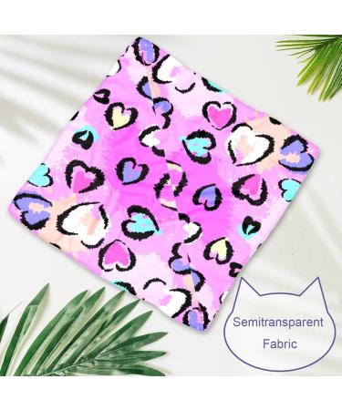 Shop Dog Hollow Cloth: Leopard Heart Pattern Triangular Bibs for All Dog & Cat Sizes 2 Multi-Colored Pieces - Buy Online on GoSupps.com