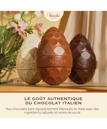Venchi - uf au Chocolat Chocoviar 75% 350 Gr Go t Chocolat Extra Noir avec Microperles de Chocoviar Sans Gluten avec Surprise Collection de P ques Venchi Id e Cadeau - Buy Online on GoSupps.com