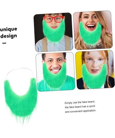 BESTYASH Barbe Verte Fausse Barbe et Moustache kit d'entretien de la Barbe pour Homme d guisement Saint Patrick Costume Saint Patrick St. Moustache du Jour de Patrick Barbe de Costume Green 3 - Buy Online on GoSupps.com