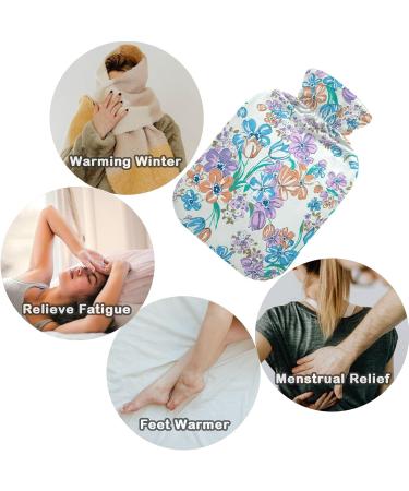 Shop Naanle Vintage Flower Hot Water Bottle | 1L Heat & Cold Therapy | Pain Relief for Bed Hands & Feet - Buy Online on GoSupps.com