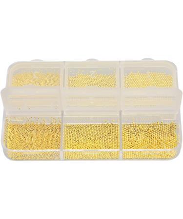 Nail Mini Metal Bead DIY Exquisite Fashionable Unique Nail Art Bead Safe Professional for Nail Salon for Nail Artist (Gold) - Buy Online on GoSupps.com