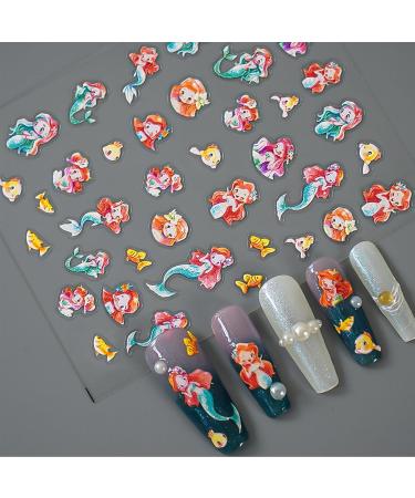 5 Sheets 5D Embossed Seashell Starfish Nail Art Stickers - Self-Adhesive Marine Life Decals for Summer DIY Nail Designs - Buy Online on GoSupps.com