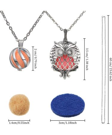 6-Piece Diffuser Locket Necklace Set with Aromatherapy Oil Pendant and Refill Pads - Stainless Steel Necklace for Women and Girls - Buy Online on GoSupps.com