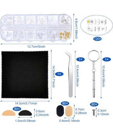 140 Pairs Self-Adhesive Silicone Nose Pads for Glasses - Universal Repair Set for All Frame Types - Buy Online on GoSupps.com