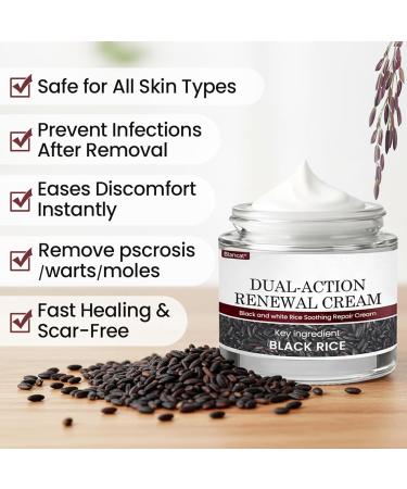 AEEHFENG Dual-Action Renewal Cream Professional Skin Repair Cream Black And White Rice Soothing Repair Cream-50g Anti-Aging Hydrating Natural Ingredients for All Skin Types (1 Bottle) - Buy Online on GoSupps.com