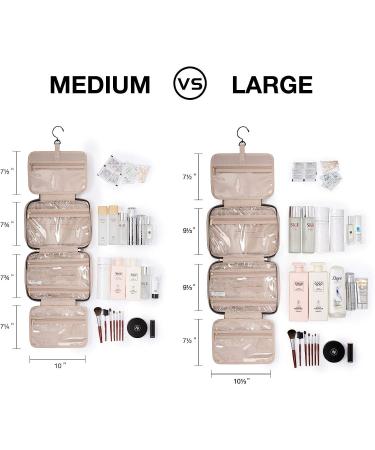 BAGSMART Large Black Travel Toiletry Bag with Hanging Hook - Water-resistant Organizer for Makeup, Cosmetics, Accessories, Shampoo, Toiletries - Buy Online on GoSupps.com