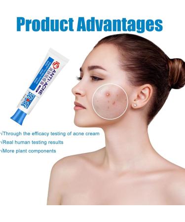  QEEROYO Anti-Acne Cream Spot-Treated Acne Treatment Facial Acne Cream Anti-Blemish Face Cream Moisturizes Skin Eliminates Blemishes and Redness for Men and Women 25g - Buy Online on GoSupps.com