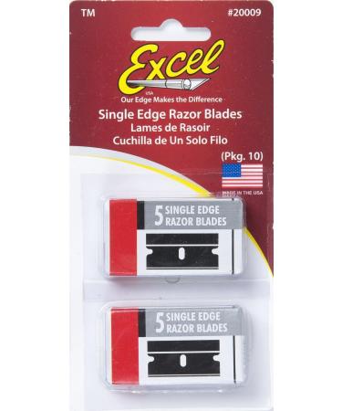 High-Quality Replacement Razor Blades - 10 Pack Excel Single Edge Blades for Smooth Shaving - International Shipping Available - Buy Online on GoSupps.com