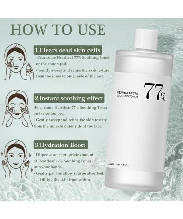 Heartleaf 77% Soothing Toner | Hydrating & Calming for Sensitive Skin | Moisturizing Facial Cleanser - Buy Online on GoSupps.com