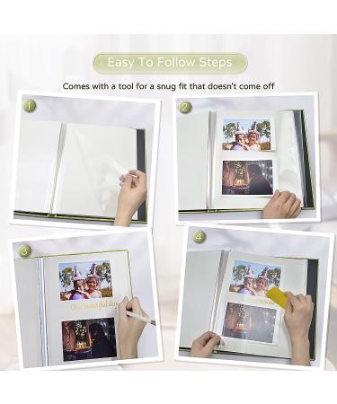 Popotop Large Self Adhesive Photo Album | DIY Scrapbook for Mom & Family | 40 Pages Picture Book with Pen and Board | 11.5 x 10.6 inches | Matcha Green - Buy Online on GoSupps.com