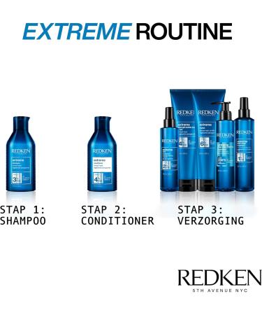 Redken Routine For Weakened and Damaged Hair Set of Shampoo Conditioner and LeaveIn Hydrates Restores Shine and Protects Against Hair Breakage With Protein Extreme - Buy Online on GoSupps.com
